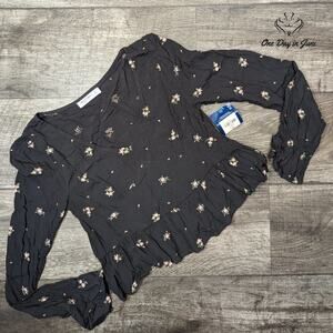 Arizona Jean Co. Juniors Boho Style Long Sleeve Top Size XS